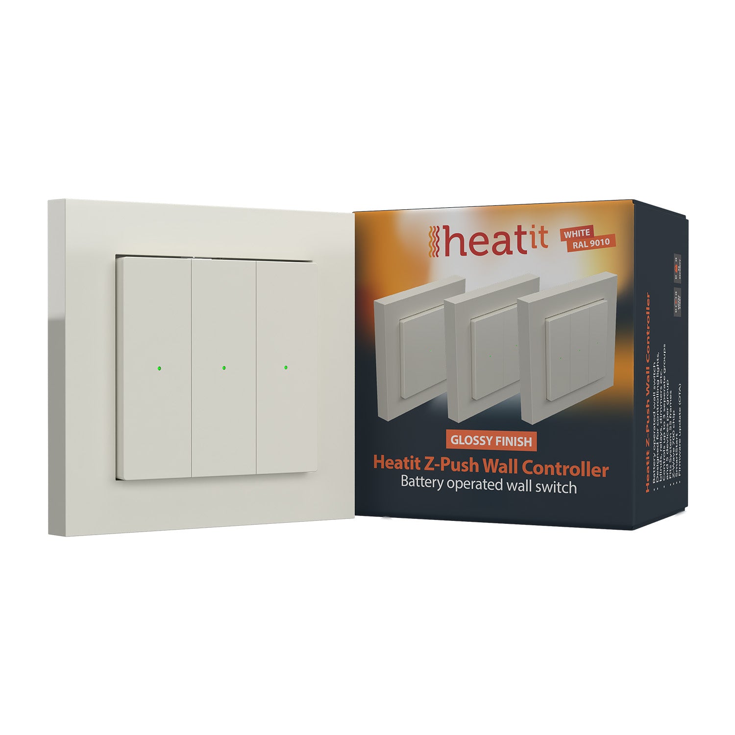 Heatit Z-Push Wall Controller Z-Wave 700er Serie