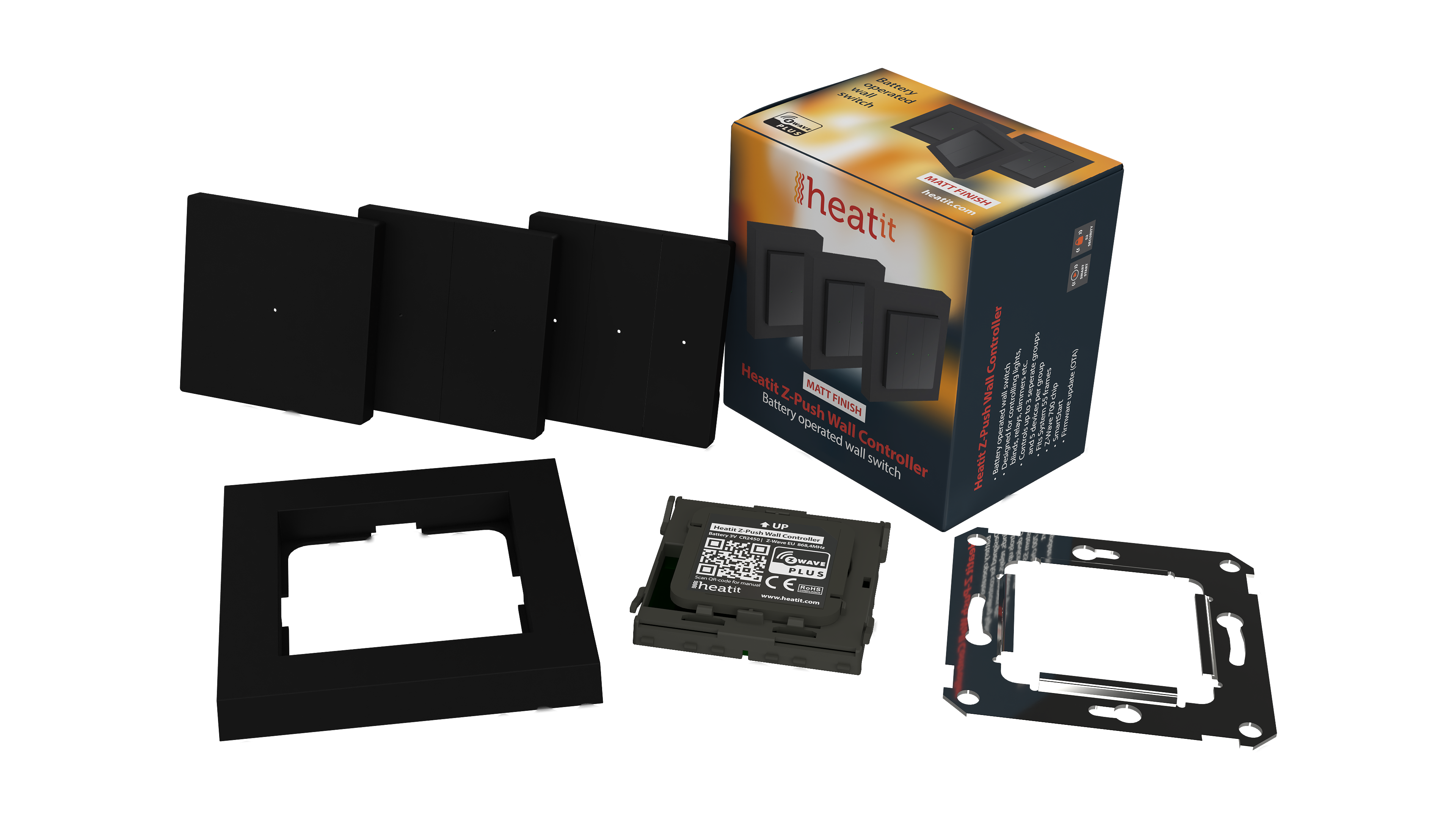 Heatit Z-Push Wall Controller Z-Wave 700er Serie
