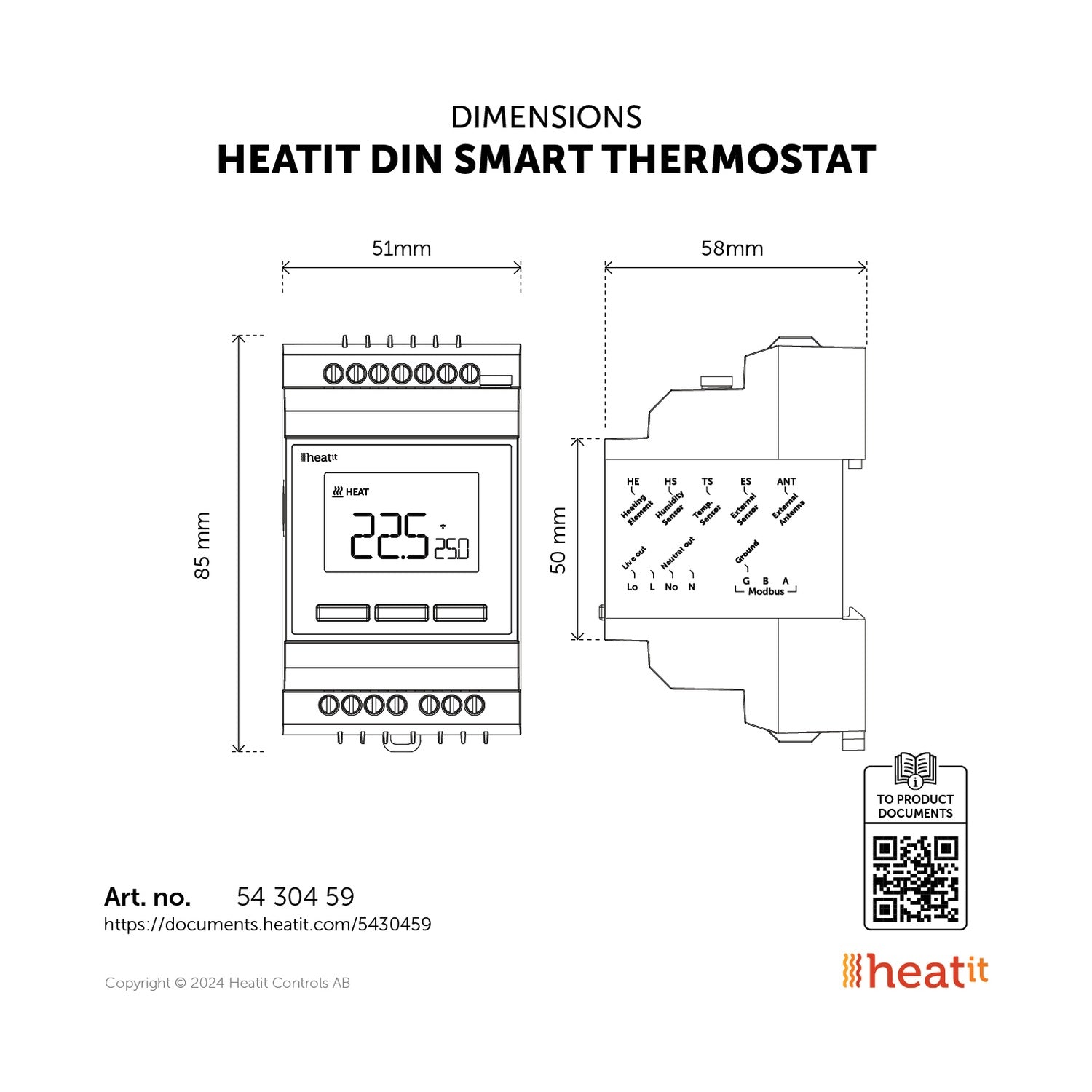 Heatit DIN Smart Thermostat