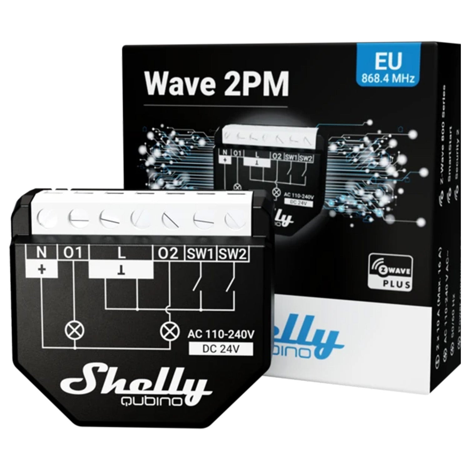 Shelly Qubino Wave 2PM Relais 16A 2 Kanal
