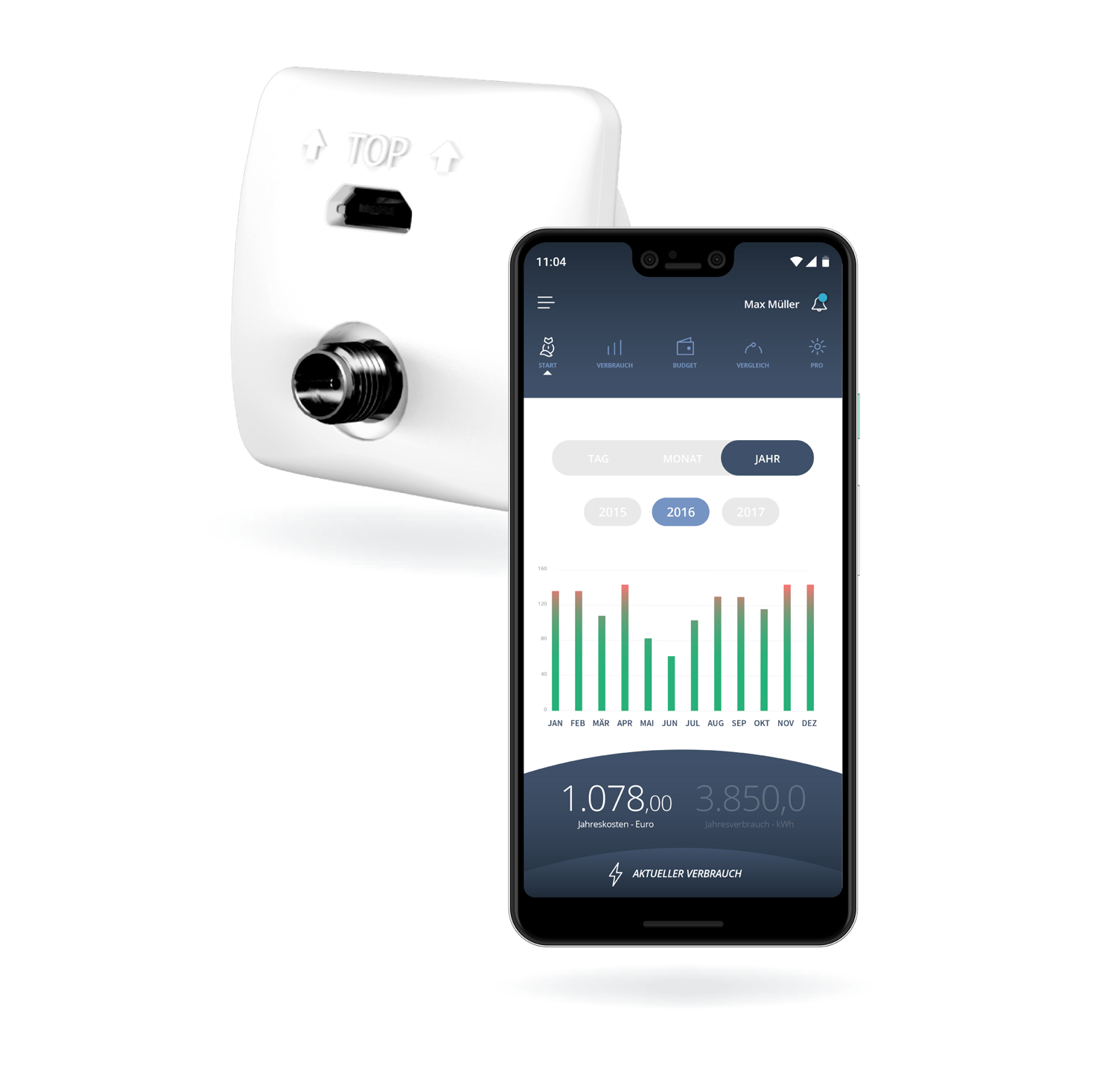 powerfox poweropti PA201901 Wi-Fi Stromzählerausleser  - MwSt.-befreit nach §12 Abs. 3 UStG