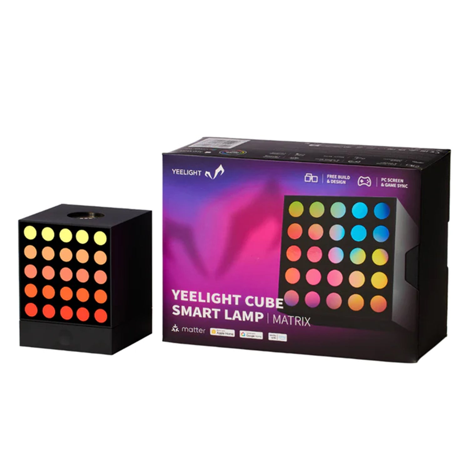 YEELIGHT Cube Smart Lamp - Light Gaming Cube Matrix und Basisstation WLAN matter