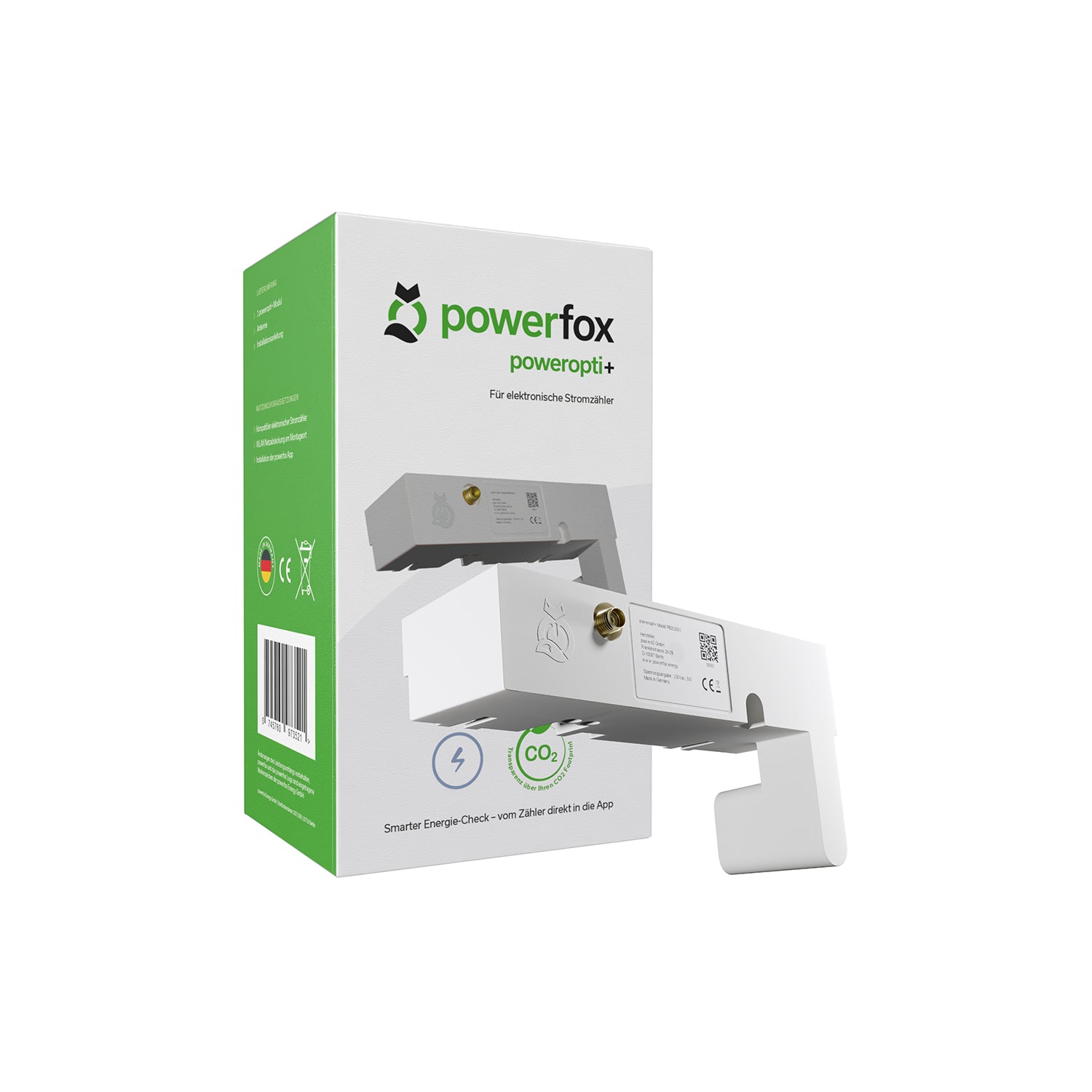 powerfox poweropti+ PB202001 Wi-Fi Stromzählerausleser für eBZ Stromzähler & easyMeter