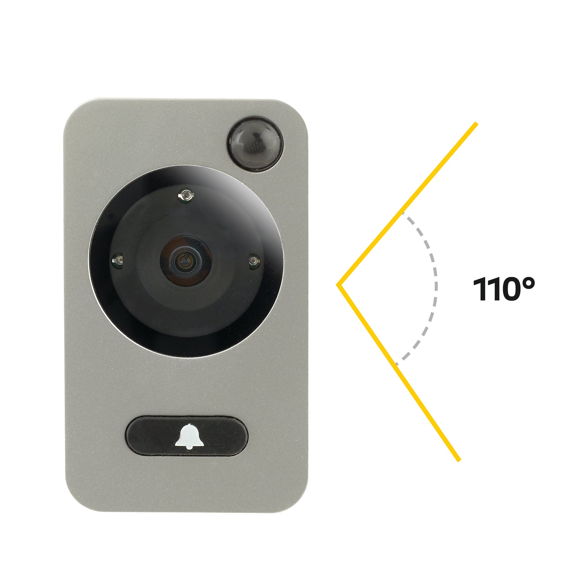 Yale Digital Door Spy DDV 5800, 4.3" Display, Silver, incl. Motion Detection, Doorbell & Night Vision