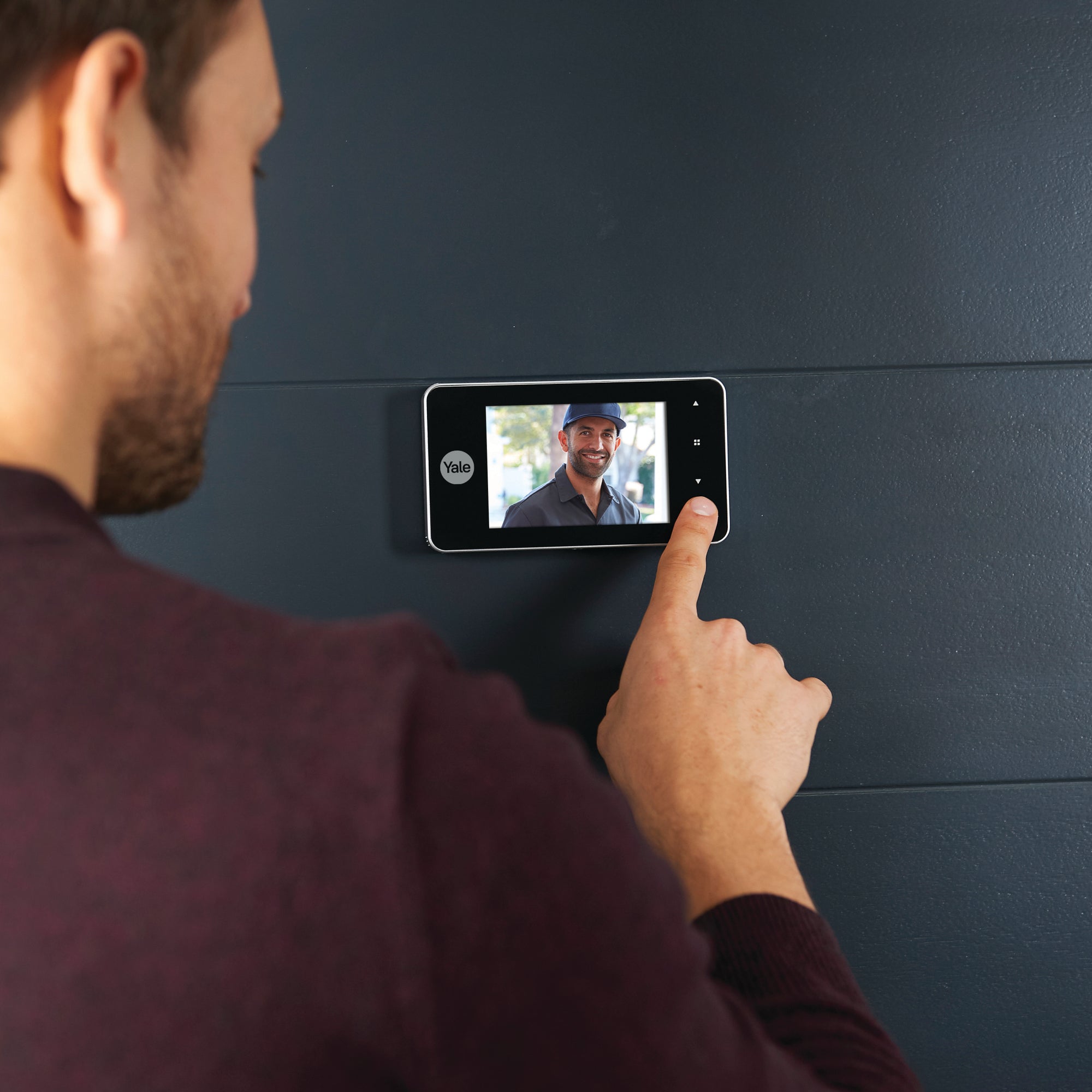 Yale Digital Door Spy DDV 4500, 4" Display, Silver, With Doorbell & Night Vision