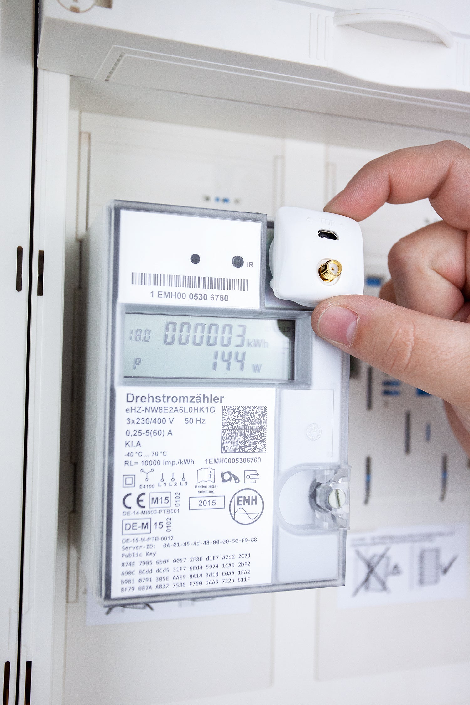 powerfox WLAN Stromzähler Auslesegerät Stromverbrauch Einspeisung PV Anlage Balkonkraftwerk Energiemonitor poweropti PA201901 (LED)