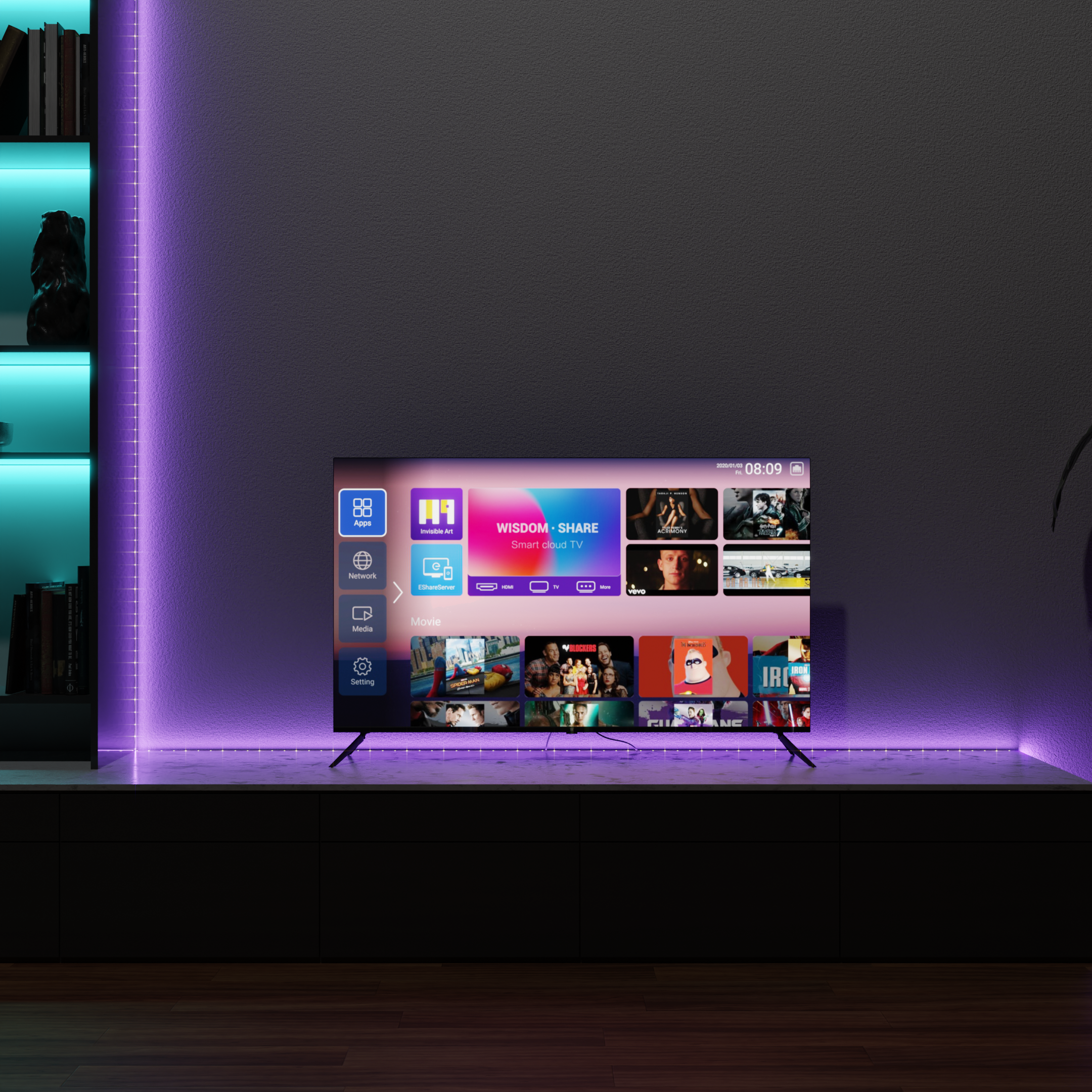 TechToy Smart Strip Extension RGB WLAN Verlängerung 3m