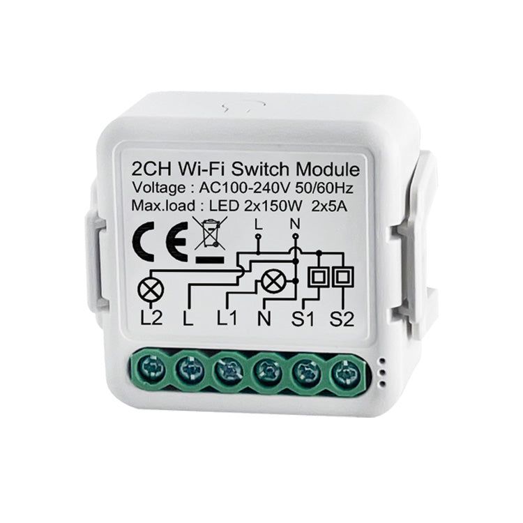 Netplus 2-channel Relay Switch WLAN Relais Schalter 2-Kanal SmartLife oder Tuya Smart App