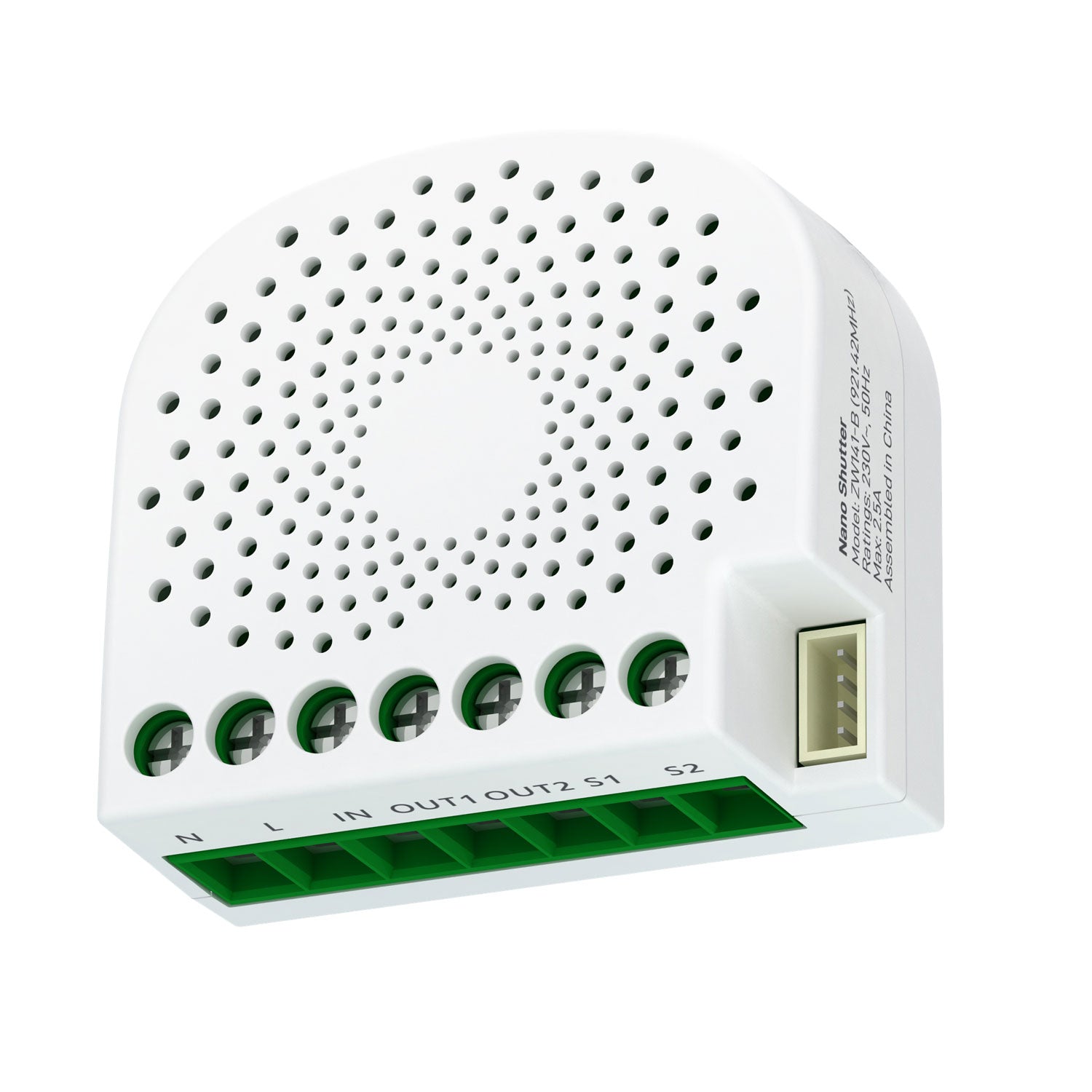 Aeotec Nano Switch mit Energiemessfunktion Seitenansicht rechts