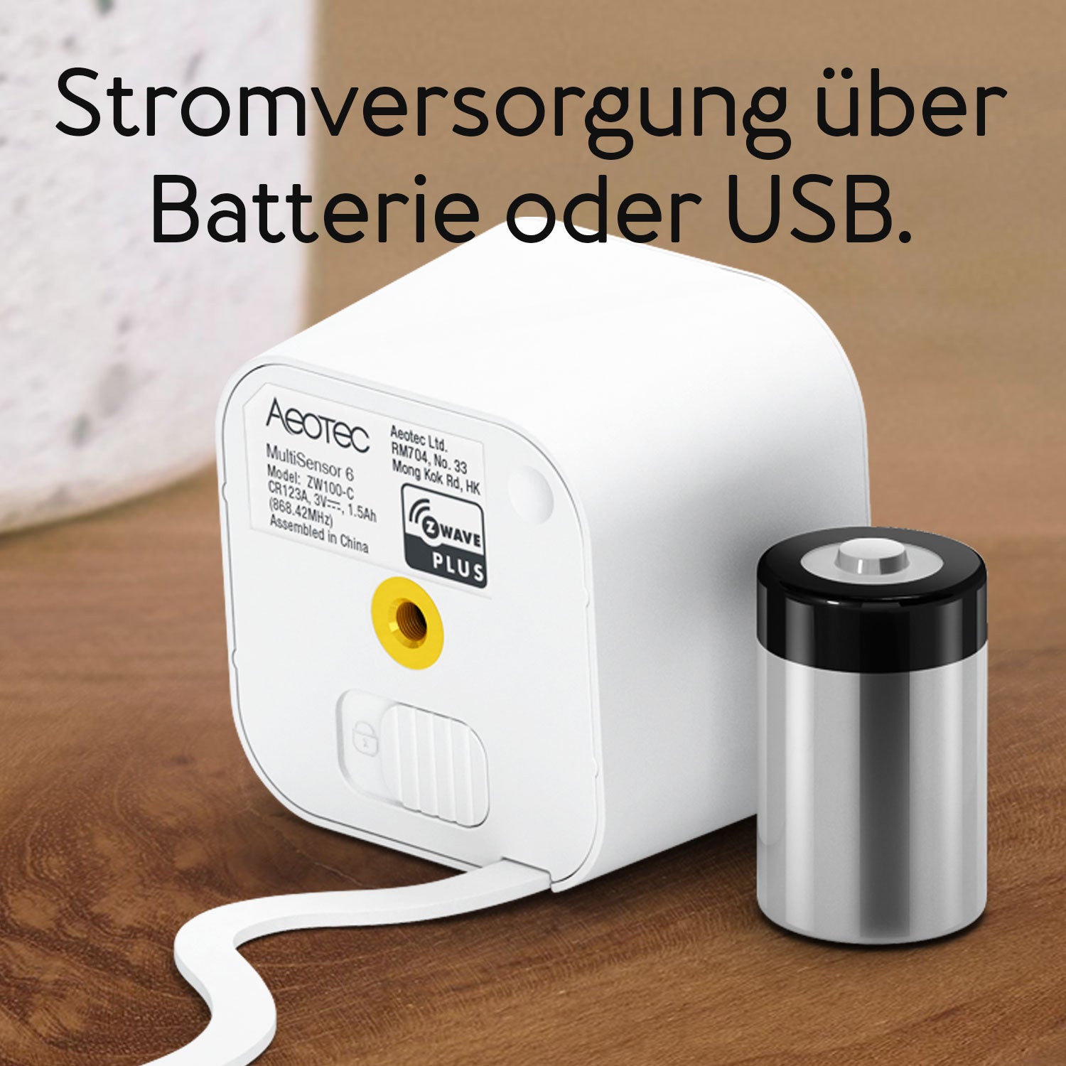 Aeotec MultiSensor 6 Stromversorgung