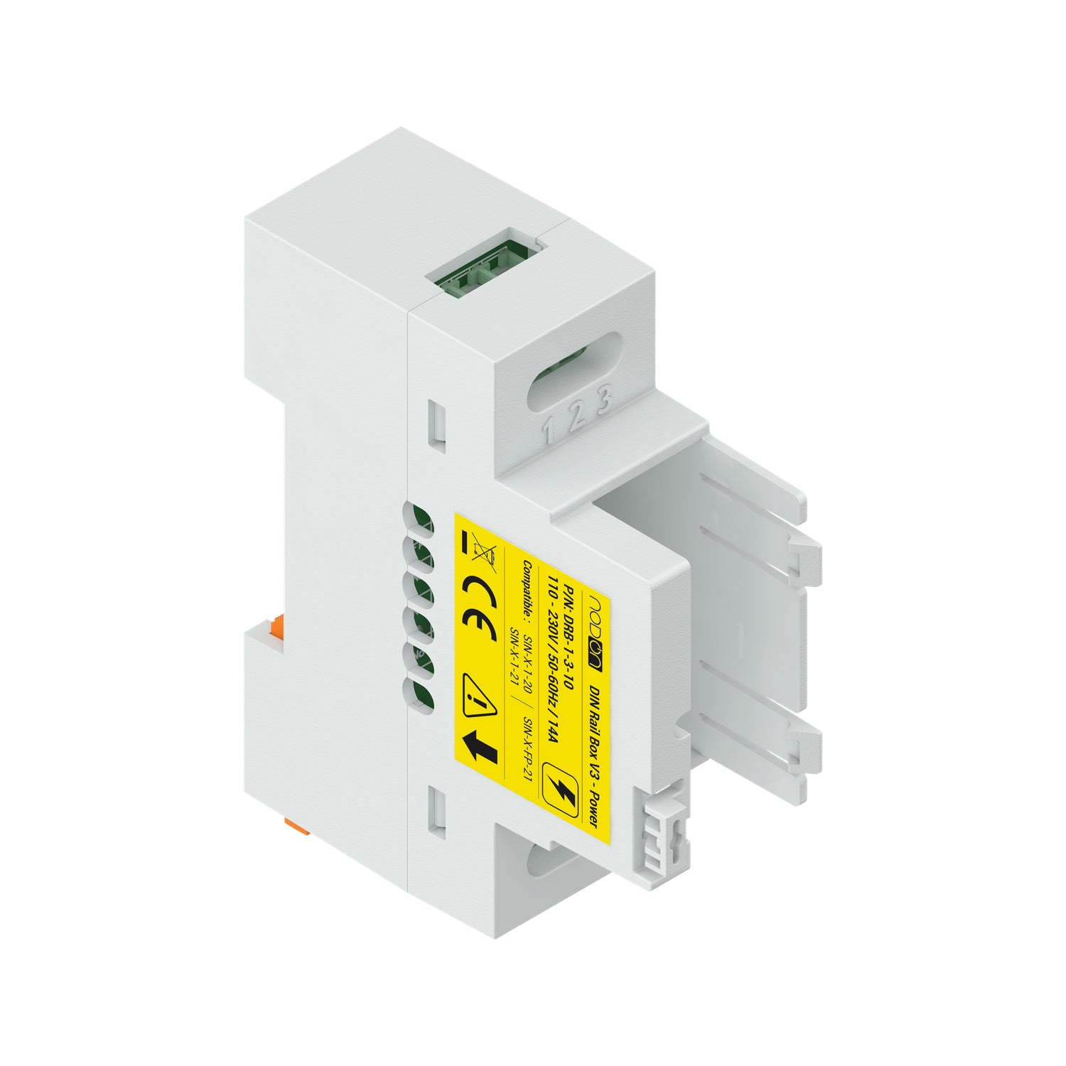 NodOn DIN Rail Box (Power) für Zigbee- oder EnOcean-Relaisschalter (5 Stück)