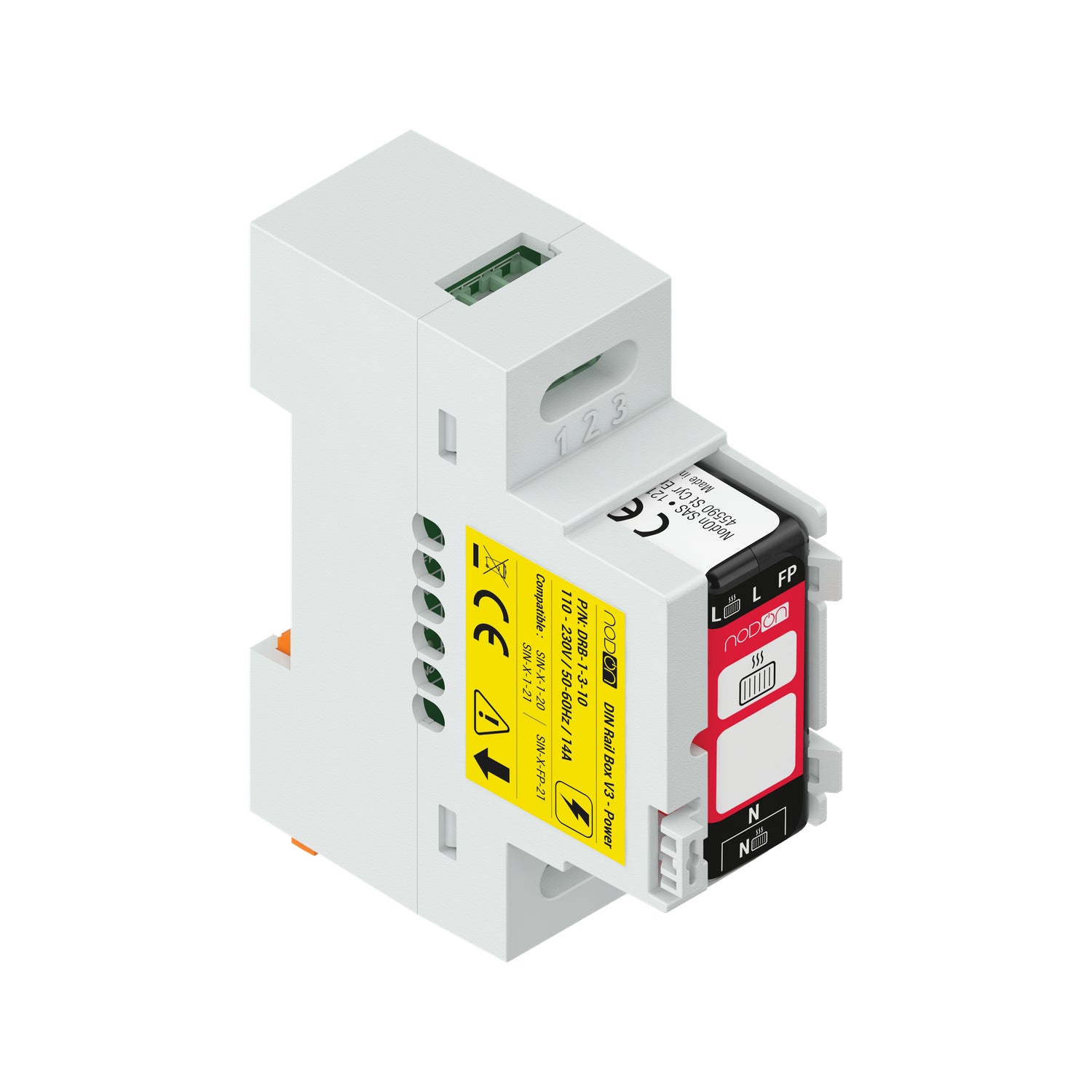 NodOn DIN Rail Box (Power) für Zigbee- oder EnOcean-Relaisschalter (5 Stück)