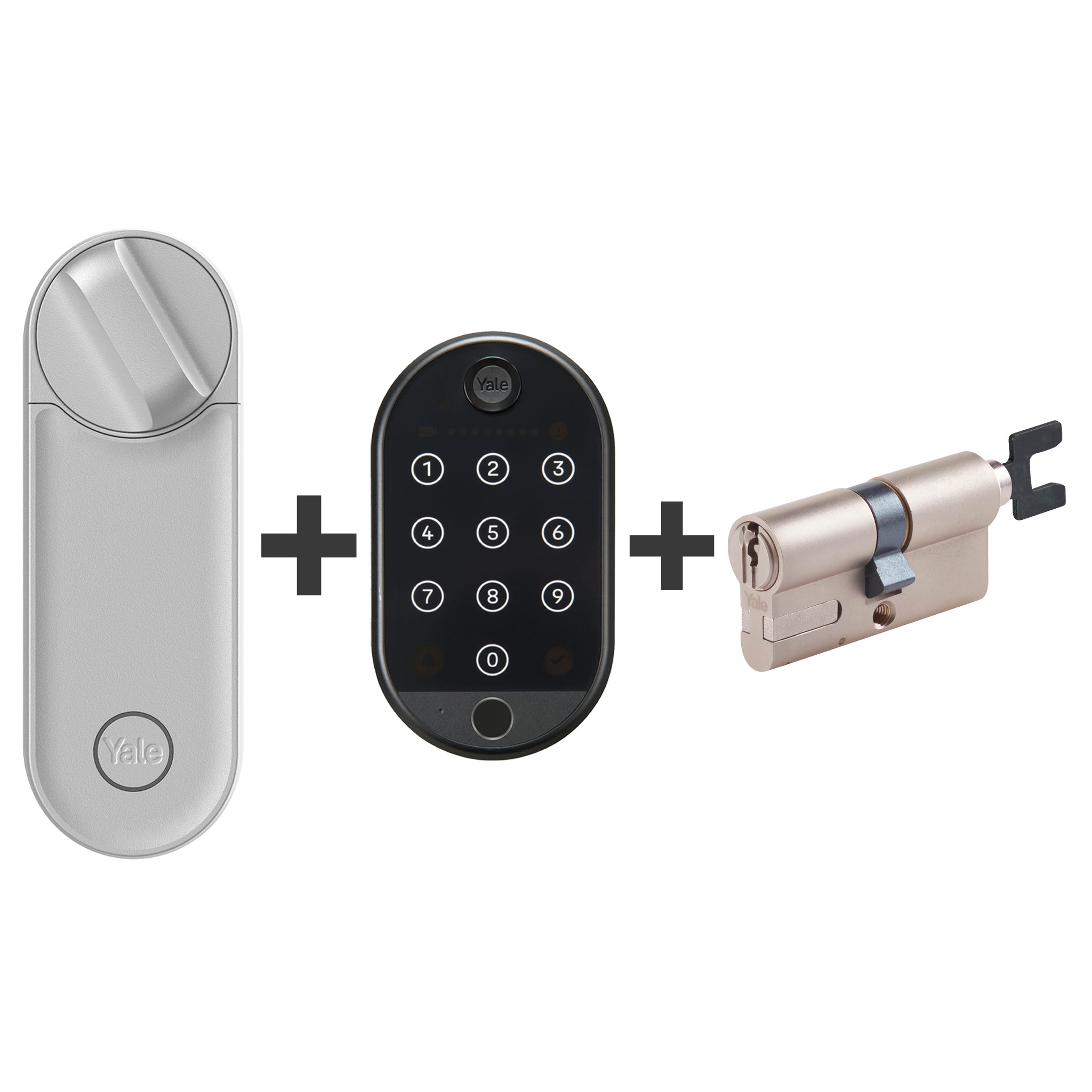 Yale Linus L2 Fingerprint Starter Set Pro - Linus L2 Smart Lock & Linus Keypad 2 Fingerprint & Adjustable Cylinder