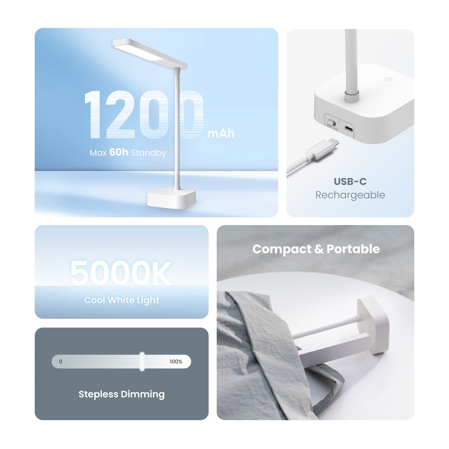 YEELIGHT Jasmine Rechargeable Desk Lamp Aufladbare Tischleuchte