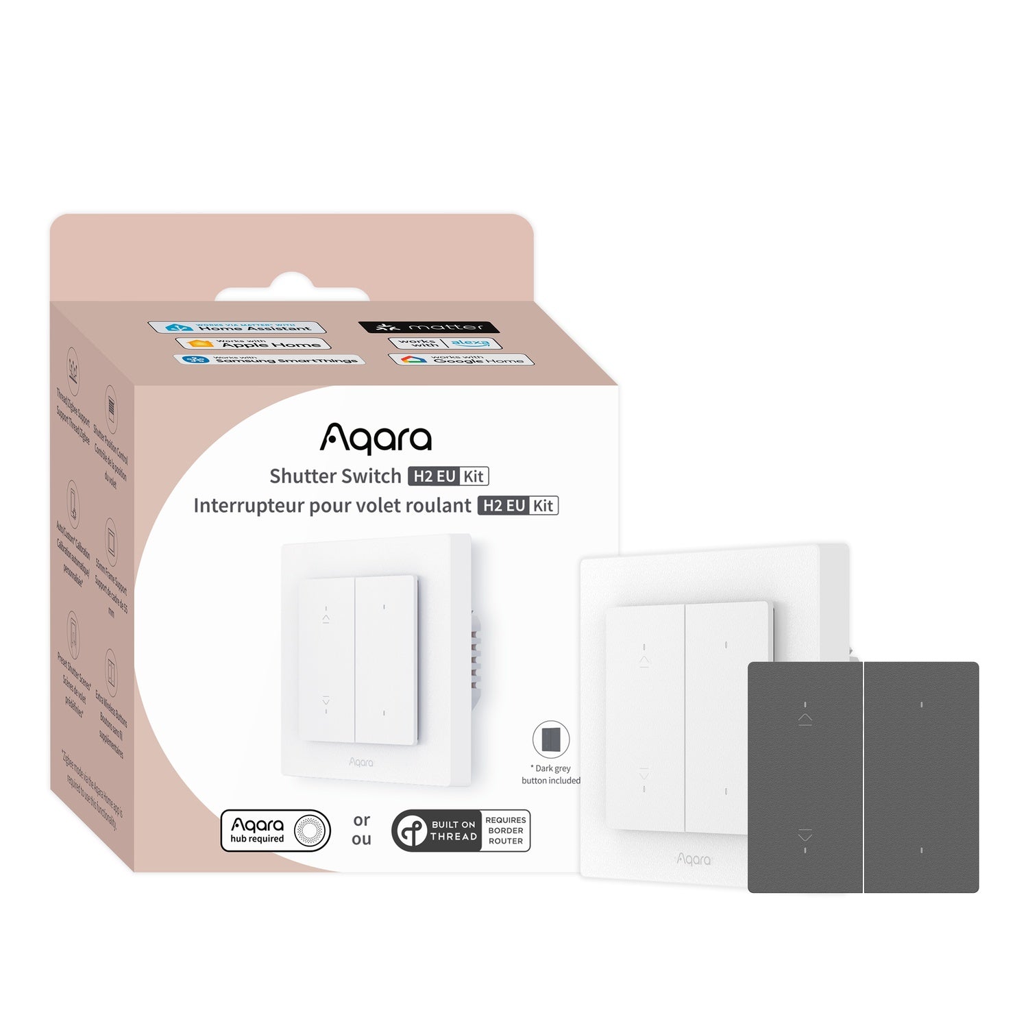Aqara Shutter Switch H2 EU, Offline (Zigbee, Matter over Thread)