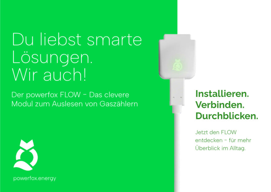 powerfox FLOW Gasverbrauch auslesen (Gaszähler Modul) PC202401