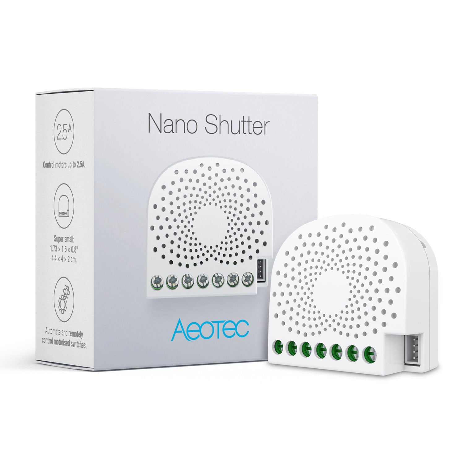 Aeotec Nano Shutter Rolladenschalter Unterputzmodul Verpackung