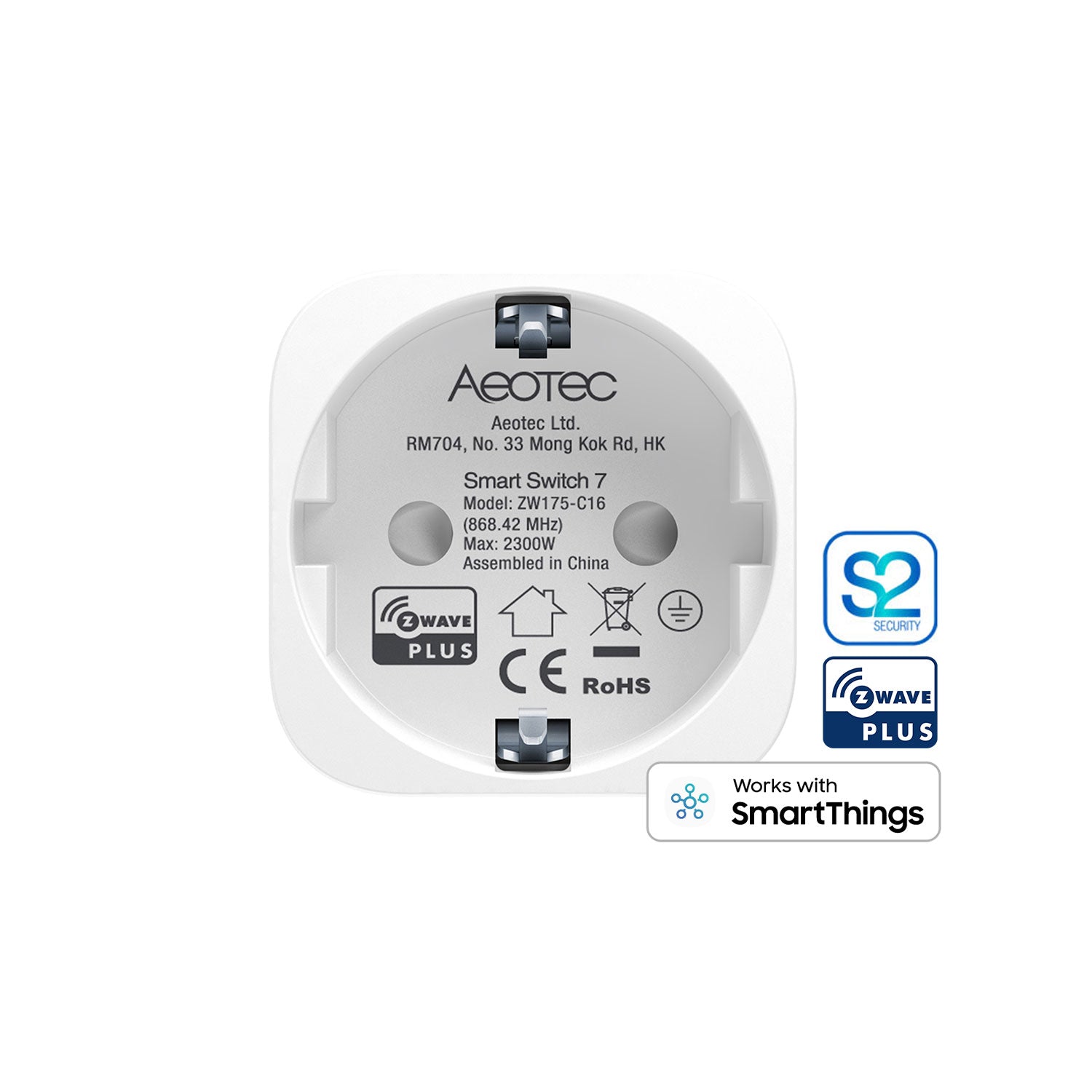 Aeotec Smart Switch 7 Zwischenstecker Logos