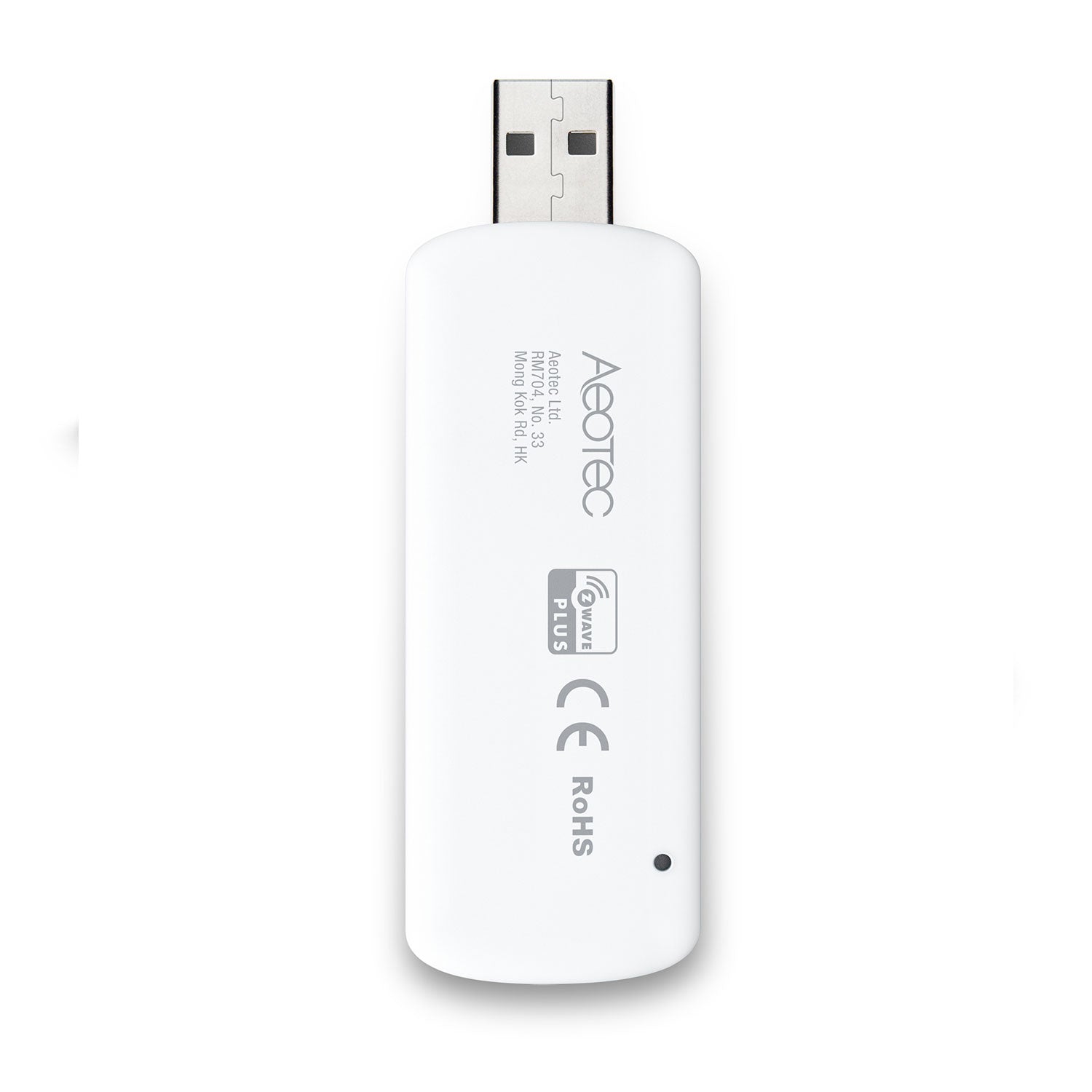Aeotec USB Adapter mit Batterie Z-Stick GEN5 Rückansicht